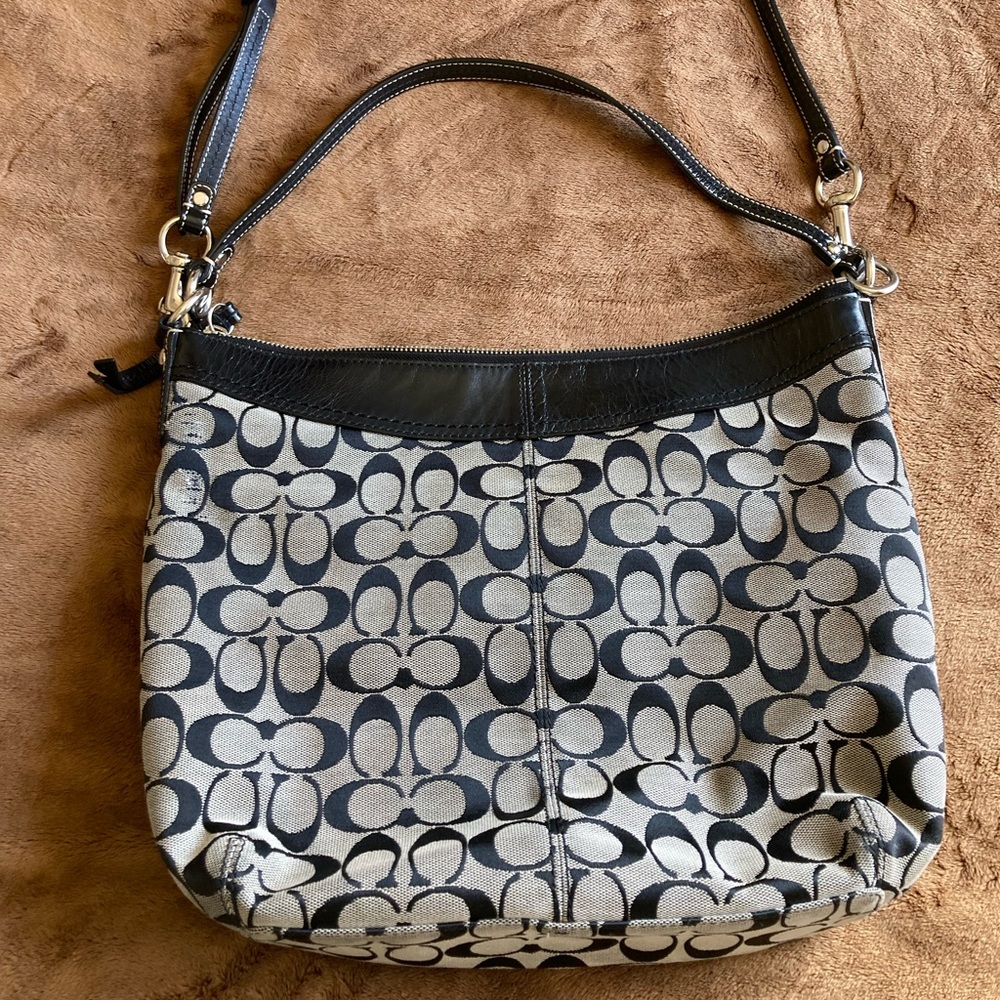 Coach black/white purse